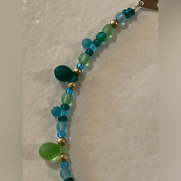 Beaded Seaglass Anklet - Picture 2 of 5